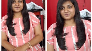 How to long layer haircut with blowdry step by step tutorial [upl. by Rochester]