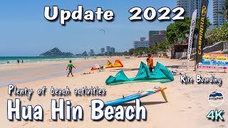 Hua Hin Beach UPDATE  Walking tour 2022  Prachuap Khiri Khan Thailand 4K [upl. by Manson]