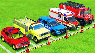 TRANSPORTING PIXAR CARS amp FRUITS WITH COLORED amp JOHN DEERE vs CLAAS vs TRACTORS  BeamNGdrive 983 [upl. by Neelcaj]