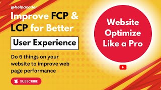 Improve FCP amp LCP of Google Page Speed  Do 6 Things to Improve Page Load Time [upl. by Siduhey998]