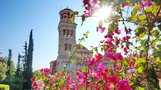 Tour around the monastery and church of Agios Nektarios on Aegina island in Greece [upl. by Cuda]