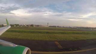 Citilink A320 Sharklets Early Morning TakeOff From Jakarta incl Pushback amp Taxi [upl. by Anuayek]