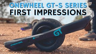 Onewheel GTS Series  First Dirt Impressions [upl. by Ahsinid]