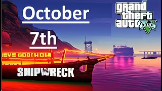 GTA V Online Shipwreck Location For October 07 2024 [upl. by Paola]