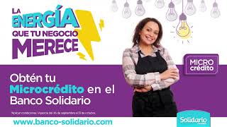 El Microcrédito de Banco Solidario te premia [upl. by Olra]