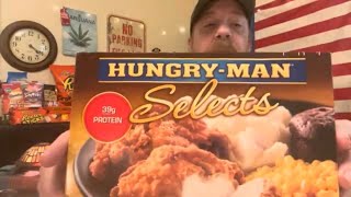 HungryMan Selects 🐓 🍗 Classic Fried Chicken Frozen Food Find [upl. by Enomal]