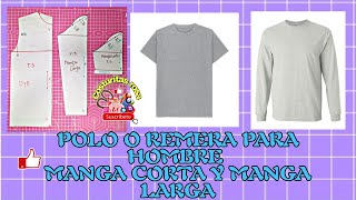 MOLDE DE POLO O REMERA PARA HOMBRE EN TALLA S [upl. by Ennaecarg]