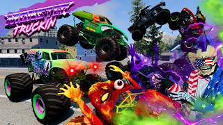 Monster Jam INSANE Racing Freestyle and High Speed Jumps 62  BeamNG Drive  Grave Digger [upl. by Gwendolen386]