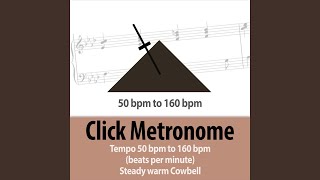 62 bpm beats per minute Click Metronome  Steady Tempo Warm Cowbell [upl. by Eilis]