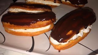 eclairs recipeطريقة عمل كلير فرنسي [upl. by Whitaker]