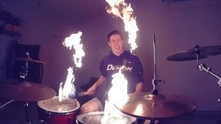 Drum Solo with Fire Sticks [upl. by Skolnik]