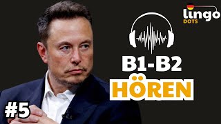 ELON MUSK  B1B2 Deutsch hören Podcast [upl. by Ralyks]