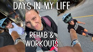 Rehab amp Workout Days in my Life  ACL rehab workouts fun [upl. by Annoyk]