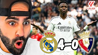 Real Madrid 40 Osasuna I VINI JR HATTRICK  MILITAO ACL INJURY AGAIN [upl. by Nesrac600]