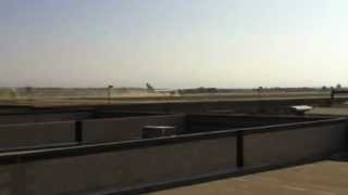 Air force one with Obama landing at meadows field airport in Bakersfield CA [upl. by Natalee]