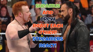 Streamers React Drew McIntyre and Sheamus Roast Each other on Raw burger wwe raw [upl. by Morly701]