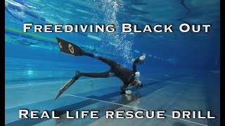 Freediving Black Out  DYN Rescue Drill Real Life [upl. by Yun]