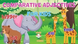 Comparative Adjectives And Game For Kids  4K [upl. by Alahcim]