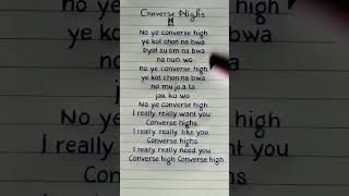 BTS 💜  CONVERSE HIGH Lyrics REQUESTED lyrics kpop bts shorts shortsfeed [upl. by Florine56]