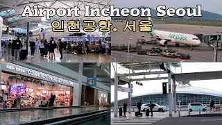 Incheon International Airport Walking tour Terminal 1 Registration Shops [upl. by Yenahs]