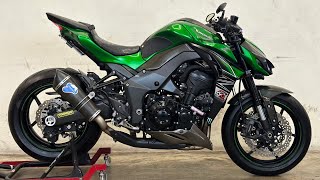 Kawasaki Z1000 2017 Exhaust sound Termignoni full system [upl. by Notreb]