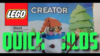 LEGO CREATOR SNOWMAN POLYBAG [upl. by Hesta]