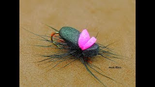 Fly Tying a Foam Beetle  Dry Fly  by Mak [upl. by Damalus691]