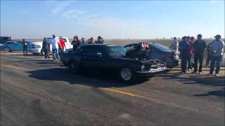 Tulare Street Racing Nov 2015 Turbo Nova II vs Blown Mustang [upl. by Nylirehc831]