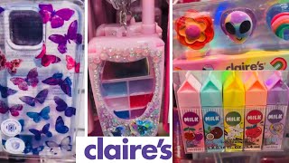 Claire’s Shopping Cute Lip Gloss  Balm Eyeshadow Phone CaseCover Fidget Spinner [upl. by Nyrek]