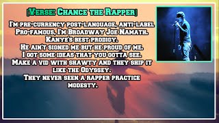 Chance the Rapper  Blessings Reprise Lyric Video [upl. by Janeen598]