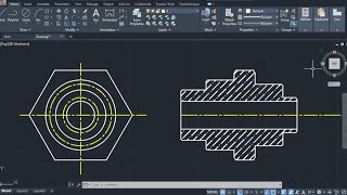 Autocad mechanical practice drawing  2d drawing  autocad tutorial in hindi  autocad 2d [upl. by Yaras]