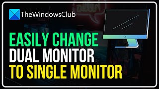 How to change from Dual monitor to Single in Windows 1110 [upl. by Anialram]