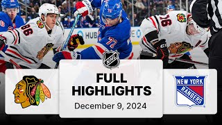 NHL Highlights  Blackhawks vs Rangers  December 09 2024 [upl. by Jara]