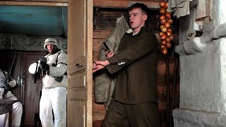 FILM SOLDIERS SAVE THE VILLAGE FROM SABOTEURS Local Skirmish Russian movie with English subtitles [upl. by Ojillek]