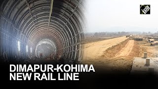 Construction work at DimapurKohima new rail line in full swing [upl. by Kcirednek11]