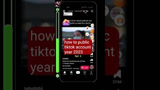 how to public and private TikTok account year 2023 [upl. by Merriott820]