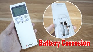 How to Fix Mitsubishi AC Remote Not Work Batteries Corrosion [upl. by Sherilyn254]