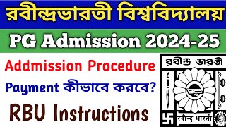 Rabindra Bharati University pg final merit list 2024instructions for addmissionRBU [upl. by Jadwiga]