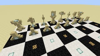 Minecraft  Chess set design and tutorial [upl. by Nanor]