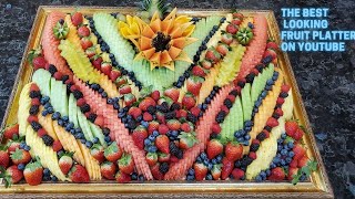 Healthy Fruit Platter 2  CATERING STYLE  Fruit Tray to Impress PARTY FAVORITE [upl. by Plunkett]