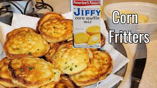 How to make Corn Fritters using Jiffy Corn Muffin Mix [upl. by Ogu577]