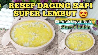 RESEP MPASI DAGING SAPI  MPASI 9 BULAN  MPASI PENAMBAH BERAT BADAN  MPASI ANTI GTM [upl. by Epner]