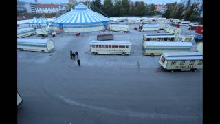 Aufbau des Circus Roncalli am Grazer Messegelände [upl. by Critta]