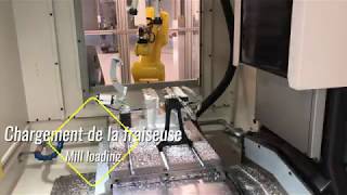 Robot de chargement  déchargement de machines CNC [upl. by Aldis]