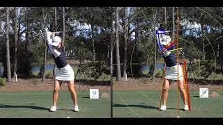 Minjee Lee  Min Woo Lee  Golf Swing  Tracer  Sibling Rising Stars [upl. by Holofernes]