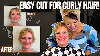 55 and FABULOUS Karens Simple Curly Haircut for Effortless Beauty [upl. by Willem]