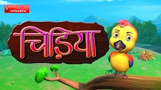 chu chu karti aayi chidiya Hindi Rhymes for Children [upl. by Denman]