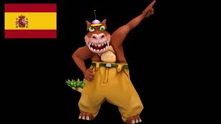 Crash Nitro Kart  Dingodile Voice Clips Spanish [upl. by Gazzo]