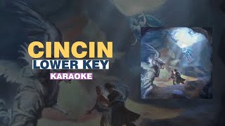 Hindia  Cincin Karaoke LOWER KEY [upl. by Graner]