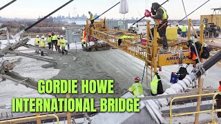 Gordie Howe International Bridge in Detroit Michigan 4K [upl. by Emmi]